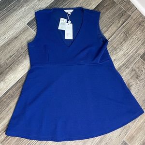 Ripe Peplum Maternity Top NWT Size Med Royal Blue